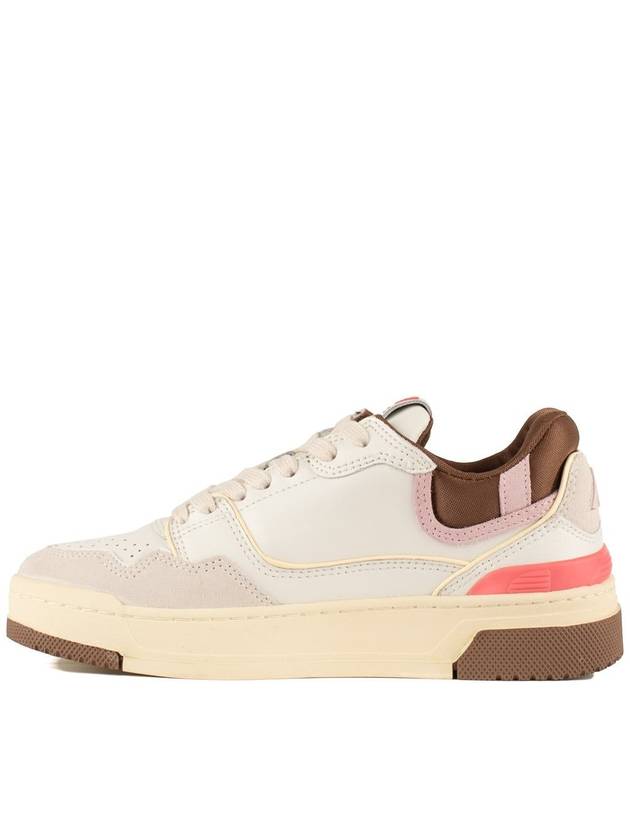 Autry White, Brown And Pink Leather Clc Low Sneakers - AUTRY - BALAAN 2