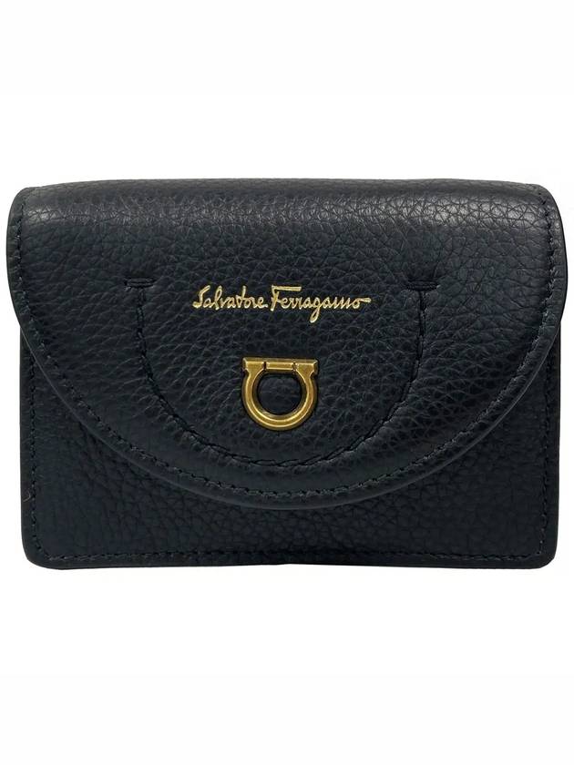 Leather Travel Card Wallet Black - SALVATORE FERRAGAMO - BALAAN 2