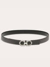 Reversible Gancini Leather Belt Grey - SALVATORE FERRAGAMO - BALAAN 2