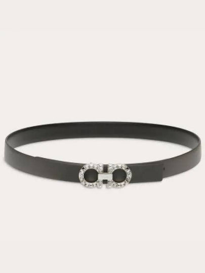 Reversible Gancini Leather Belt Grey - SALVATORE FERRAGAMO - BALAAN 2