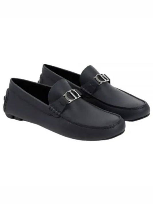 CD Signature Buckle Strap Loafers Blue - DIOR - BALAAN 2