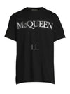 Spray Foil Print Short Sleeve T-Shirt Black - ALEXANDER MCQUEEN - BALAAN 2