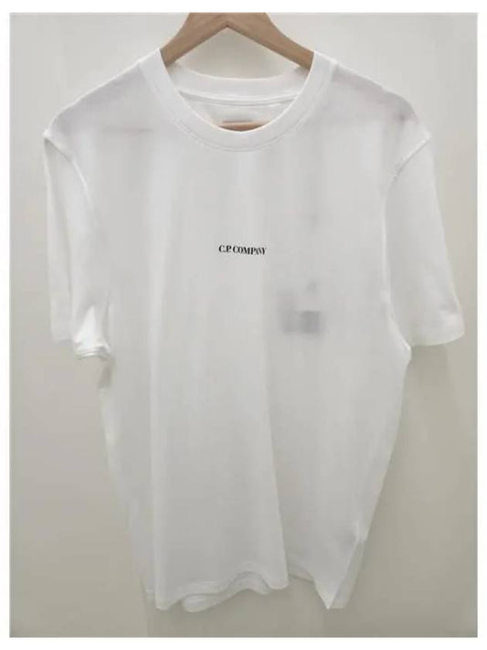 Mini Logo Printing Short Sleeve T-Shirt White - CP COMPANY - BALAAN 2