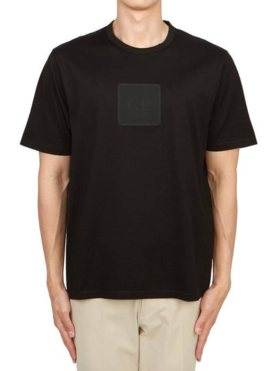 Metropolis Series Mercerized Jersey Logo Badge Short Sleeve T-Shirt Black - CP COMPANY - BALAAN 2