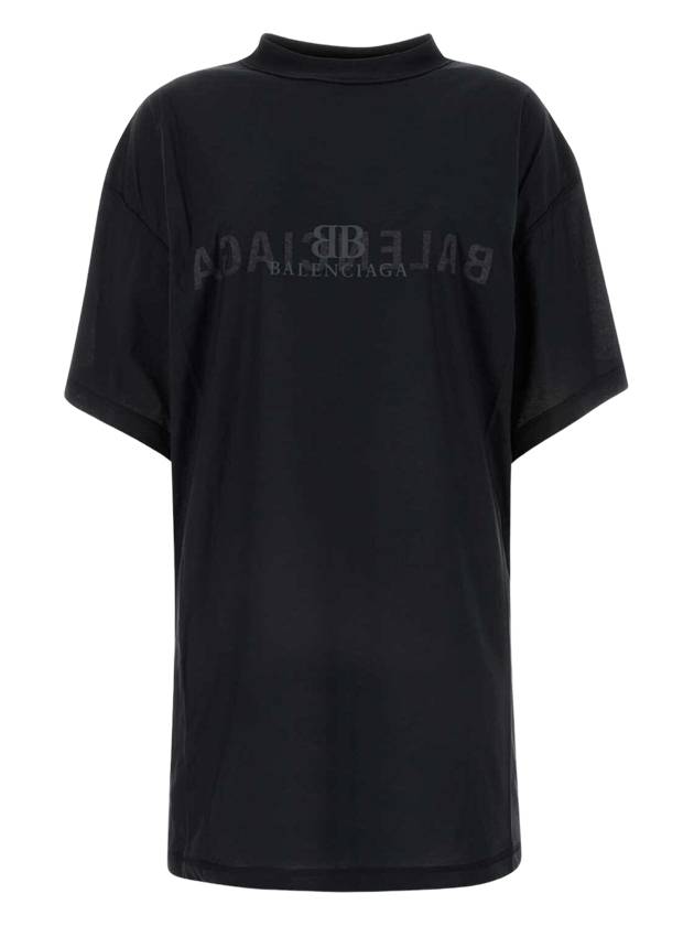 Logo Print Short Sleeve T-Shirt Black - BALENCIAGA - BALAAN 2