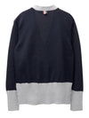 Three Stripe V Neck Cotton Cardigan Navy - THOM BROWNE - BALAAN 3