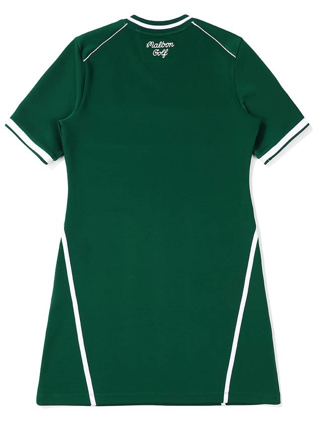 COLOR BLOCK ONE PIECE GREEN WOMAN - MALBON GOLF - BALAAN 2