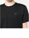 Face Logo Crew Neck Short Sleeve T-Shirt Black - ACNE STUDIOS - BALAAN 6