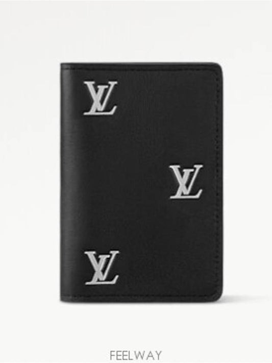 Pocket Organizer Card Wallet Black Silver - LOUIS VUITTON - BALAAN 2
