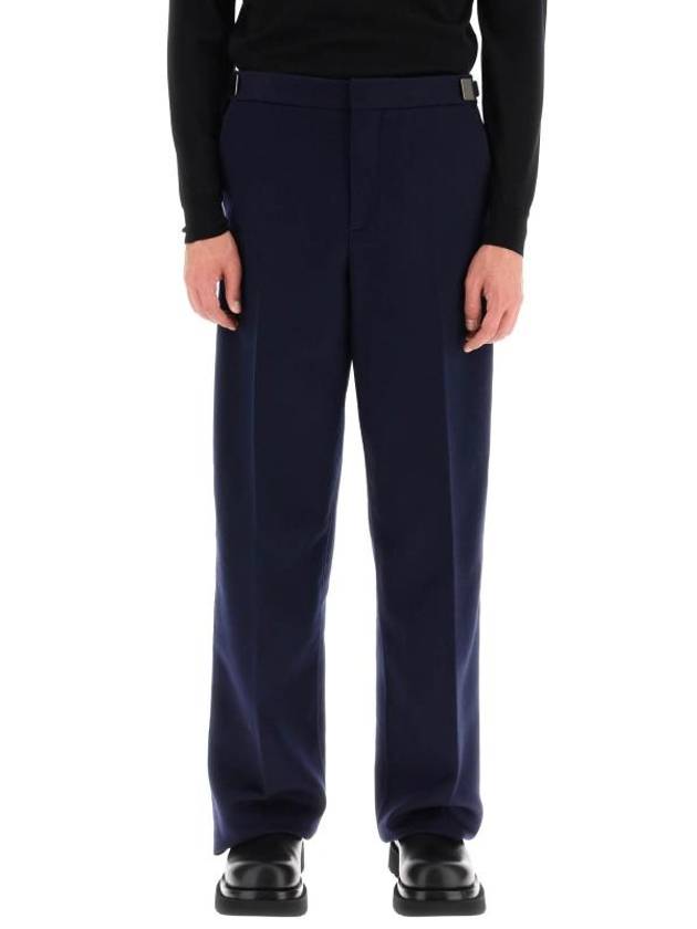 Wool Flannel Track Pants Navy - BOTTEGA VENETA - BALAAN 3