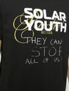 Men's Black SOLAR YOUTH Print Logo Short Sleeve T-Shirt 2021021900100099 - RAF SIMONS - BALAAN 5