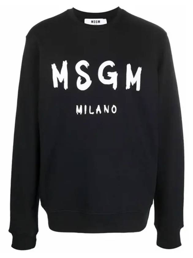 Milano Logo Print Sweatshirt Black - MSGM - BALAAN 2