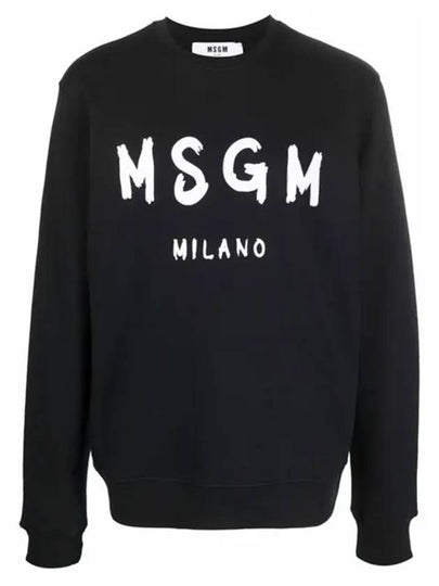 Milano Logo Print Sweatshirt Black - MSGM - BALAAN 2