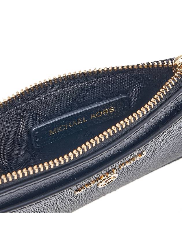 Small Pebbled Leather Card Wallet Black - MICHAEL KORS - BALAAN 10