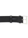 Triangle Logo Leather Belt Black - PRADA - BALAAN 5