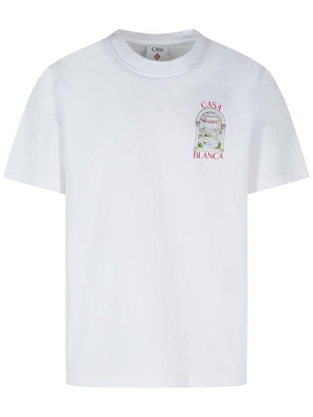 Casablanca 'Le Passage' White Cotton T-Shirt - CASABLANCA - BALAAN 1