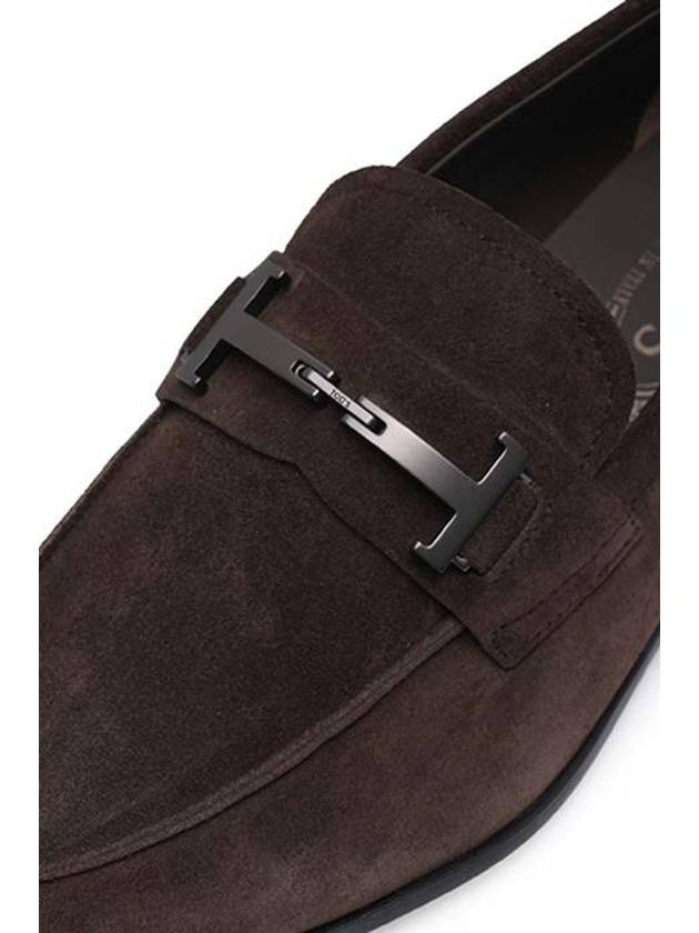 Men's Suede Loafers Dark Brown - TOD'S - BALAAN 7