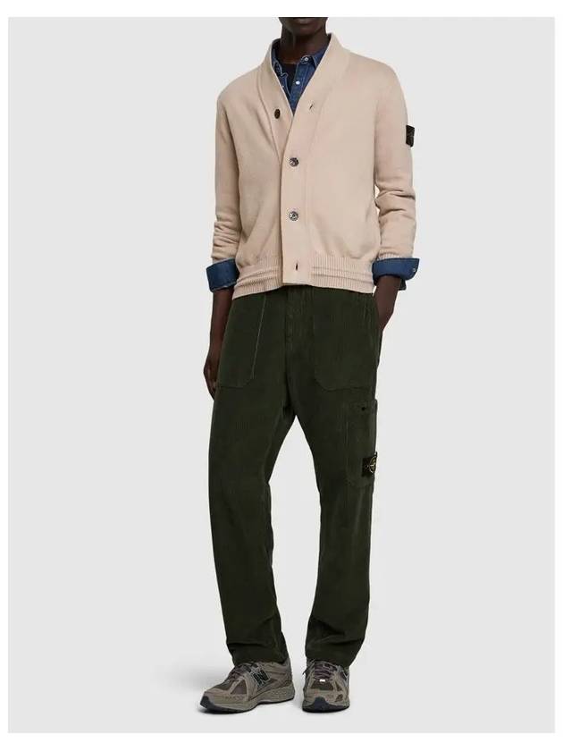 Winter Loose Fit Cardigan Off White - STONE ISLAND - BALAAN 6