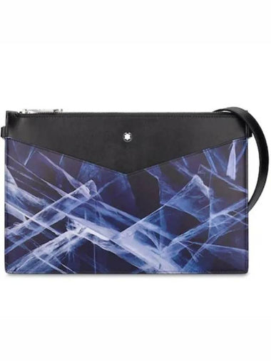 Logo detail GLACIER pouch clutch bag - MONTBLANC - BALAAN 1