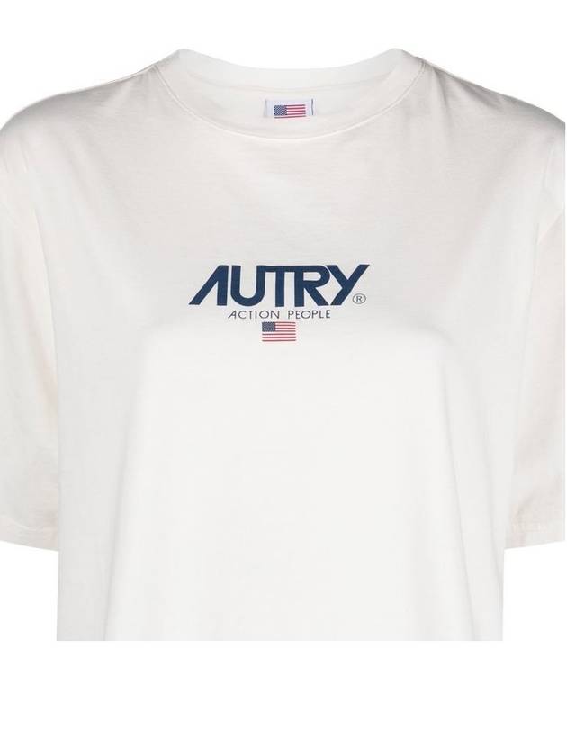 Iconic Logo Crew Neck Short Sleeve T-Shirt White - AUTRY - BALAAN 6