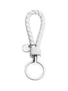 Intrecciato Leather Key Holder White - BOTTEGA VENETA - BALAAN 3