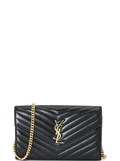 Cassandra Matelasse Chain Lambskin Shoulder Bag Black - SAINT LAURENT - BALAAN 2