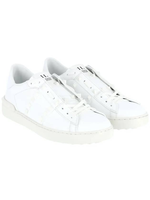 Rockstud Untitled Low Top Sneakers White - VALENTINO - BALAAN 2