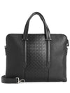 Gancini Leather Brief Case Black - SALVATORE FERRAGAMO - BALAAN 2