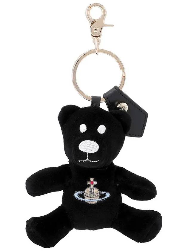 Embroidered Logo Teddy Bear Keyring Black - VIVIENNE WESTWOOD - BALAAN 2