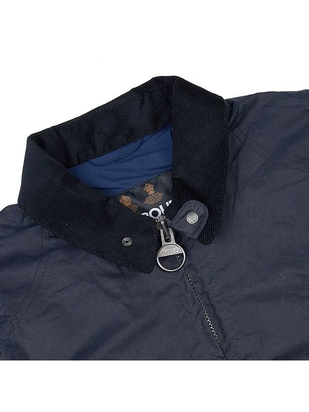 Edmound Wax Jacket Navy - BARBOUR - BALAAN 8