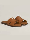 Izmir Leather Slippers Gold - HERMES - BALAAN 2