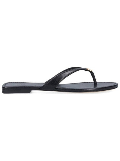 Capri Logo Plaque Flip Flops Black - TORY BURCH - BALAAN 2