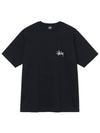 Basic Short Sleeve T-Shirt  Black - STUSSY - BALAAN 4