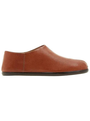 Tabi Babouche Leather Slippers Brown - MAISON MARGIELA - BALAAN 1