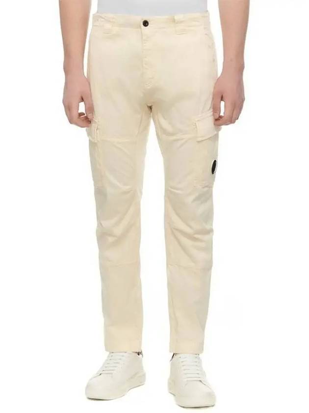 Stretch Sateen Ergonomic Lens Utility Straight Pants Beige - CP COMPANY - BALAAN 3