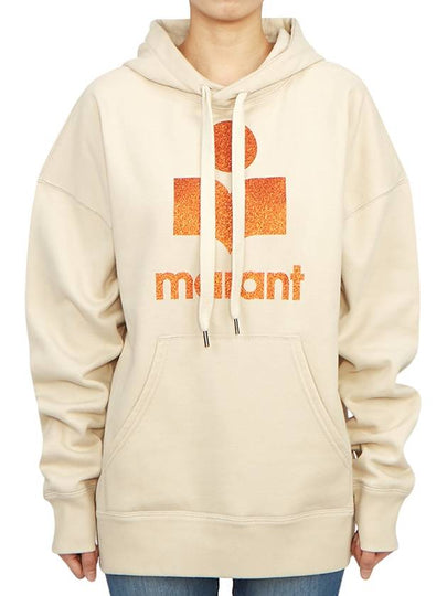 Mansel Logo Print Hoodie Beige - ISABEL MARANT - BALAAN 2