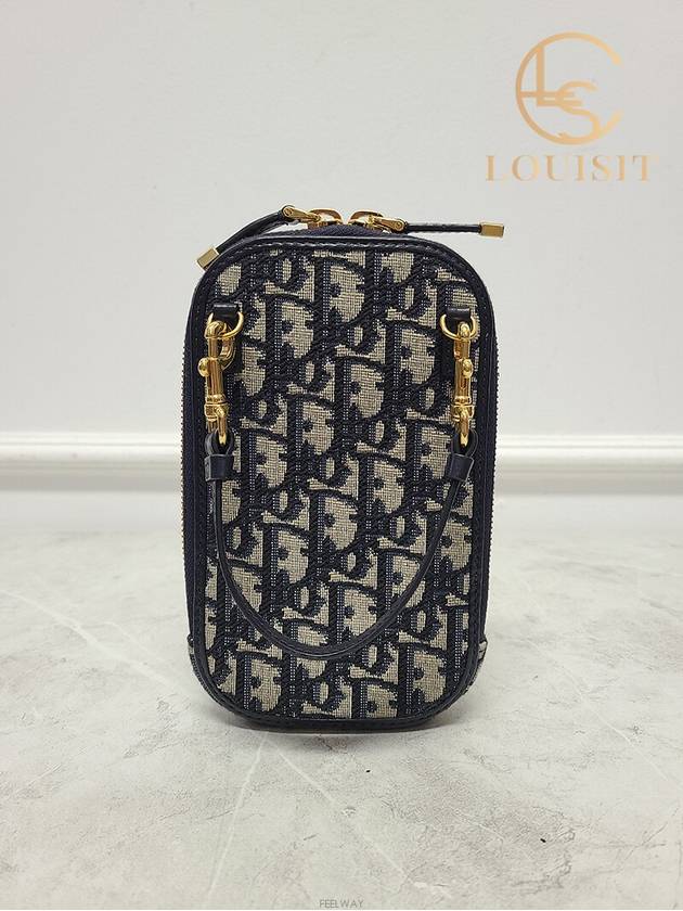 Used luxury goods Lewis It Navy Oblique Montaine 30 Phone Holder Chain Bag - DIOR - BALAAN 6