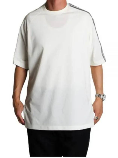 3 Stripe Short Sleeve T-Shirt Off White - Y-3 - BALAAN 2