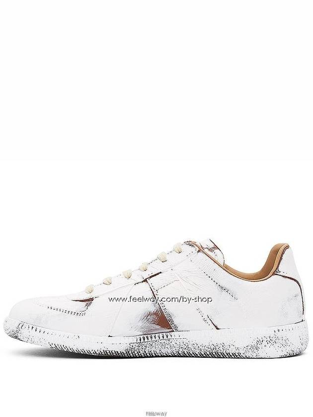 Replica Painted Leather Low Top Sneakers White - MAISON MARGIELA - BALAAN 5