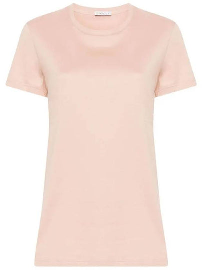 Logo Patch Jersey Cotton Short Sleeve T-Shirt Light Pink - MONCLER - BALAAN 2