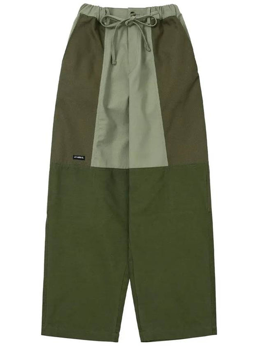 Tree Mixed Cotton Wide Pants Khaki - AJOBYAJO - BALAAN 2