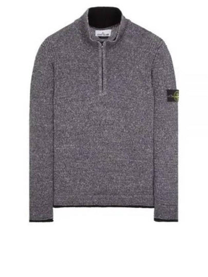 Colour Sprayed Tape Half Zip-up Regular Fit Knit Top Black - STONE ISLAND - BALAAN 2