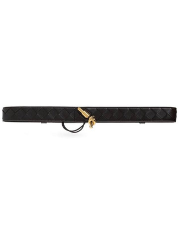 Bottega Veneta Leather Belt, Women's, Black - BOTTEGA VENETA - BALAAN 1