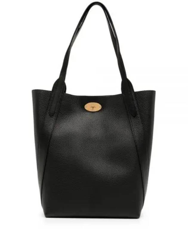 North South Bayswater Leather Tote Bag Black - MULBERRY - BALAAN 2