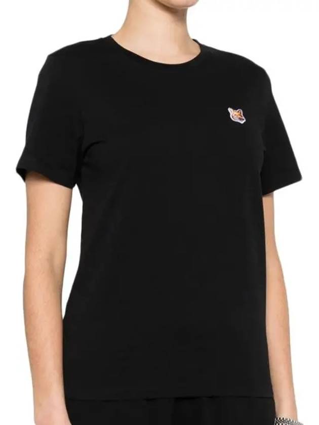 Fox Head Patch Regular Short Sleeve T-Shirt Black - MAISON KITSUNE - BALAAN 3