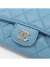 Classic caviar sunglasses case chain mini bag light blue AP2044 - CHANEL - BALAAN 3