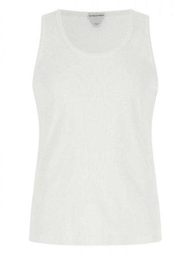 Men's Stretch Cotton Sleeveless Chalk - BOTTEGA VENETA - BALAAN 1