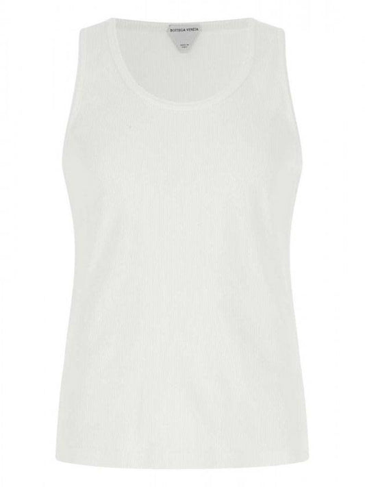 Men's Stretch Cotton Tank Top Sleeveless White - BOTTEGA VENETA - BALAAN 1