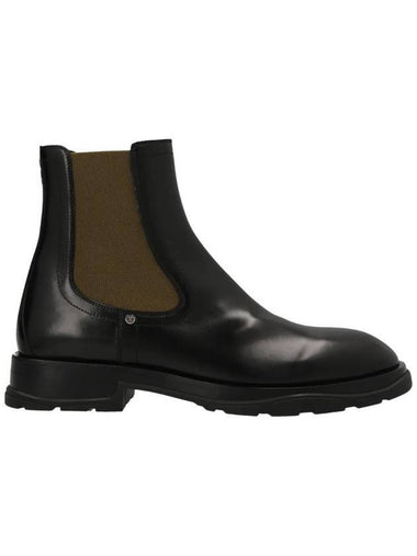 Leather Stack Chelsea Boots Black - ALEXANDER MCQUEEN - BALAAN 1