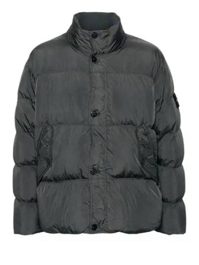 Garment Dyed Crinkle Reps Down Padding Grey - STONE ISLAND - BALAAN 2